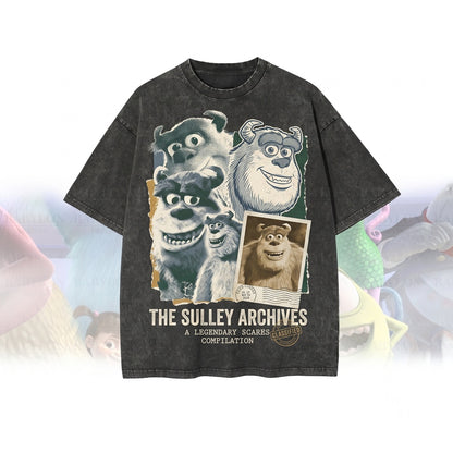 Oversized Blue Monster Graphic Top Walt Theme Park Family Vacation Apparel James P Sullivan Unisex TShirt