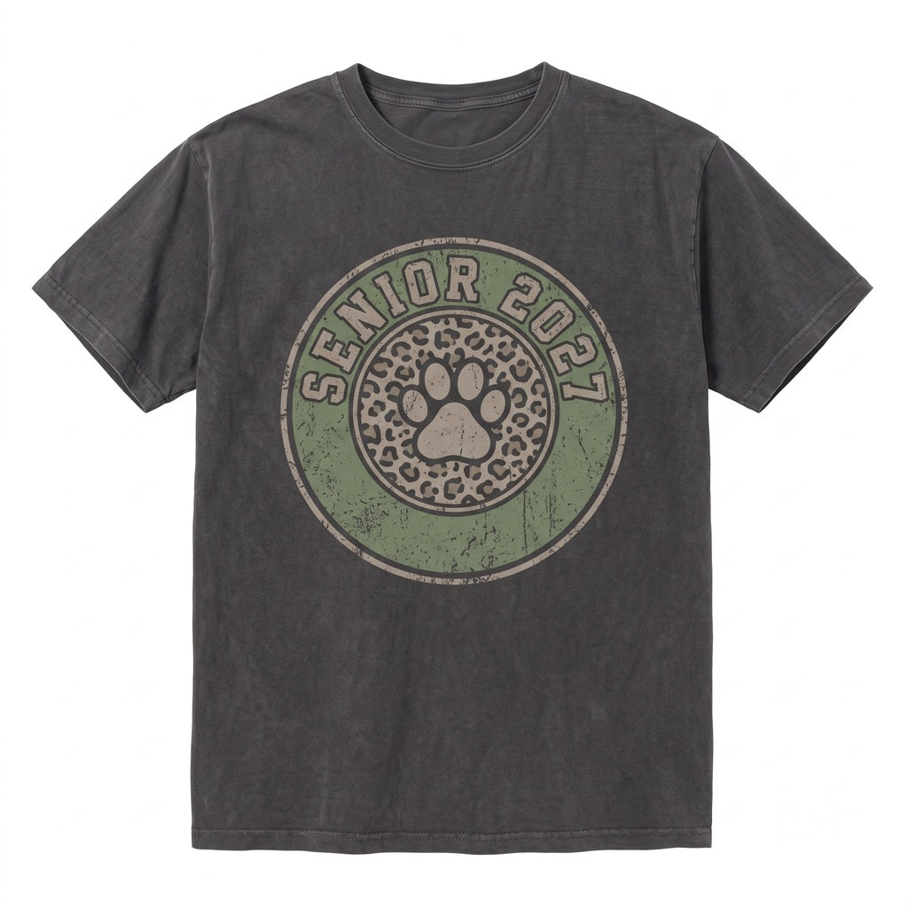 Senior Class of 2027 Leopard Print High School Graduation Gift Unisex TShirt