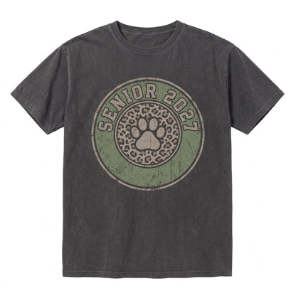 Senior Class of 2027 Leopard Print High School Graduation Gift Unisex TShirt