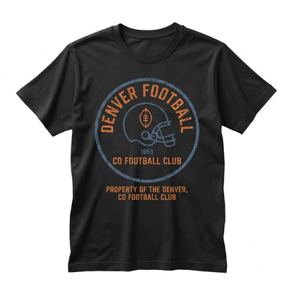 Vintage Denver Football Retro Game Day Apparel Graphic Unisex TShirt