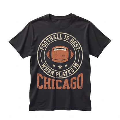 Vintage Chicago Football Retro Gameday Tailgate Fan Graphic Unisex TShirt