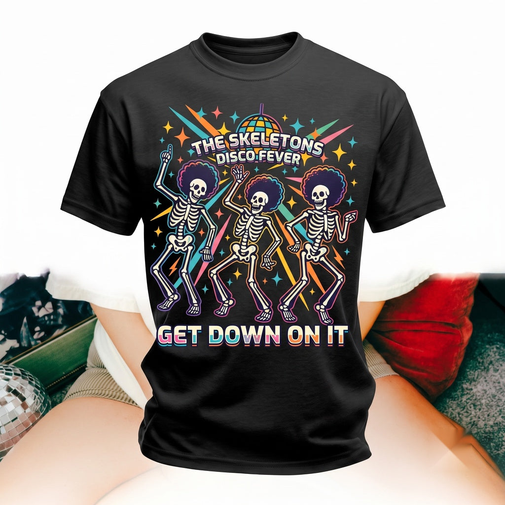 Dancing Skeleton 90s Vintage Style Retro Y2k Skull Funny Lovers Gag Unisex TShirt