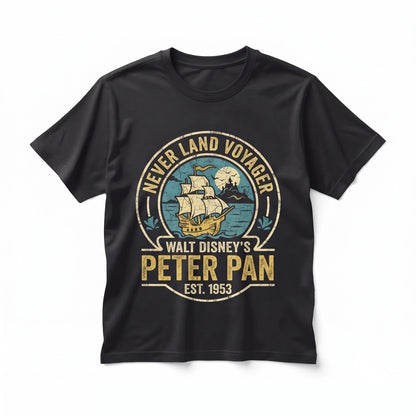 Vintage 1953 Peter Pan Movie Captain Hook Neverland World Trip Graphic Unisex TShirt