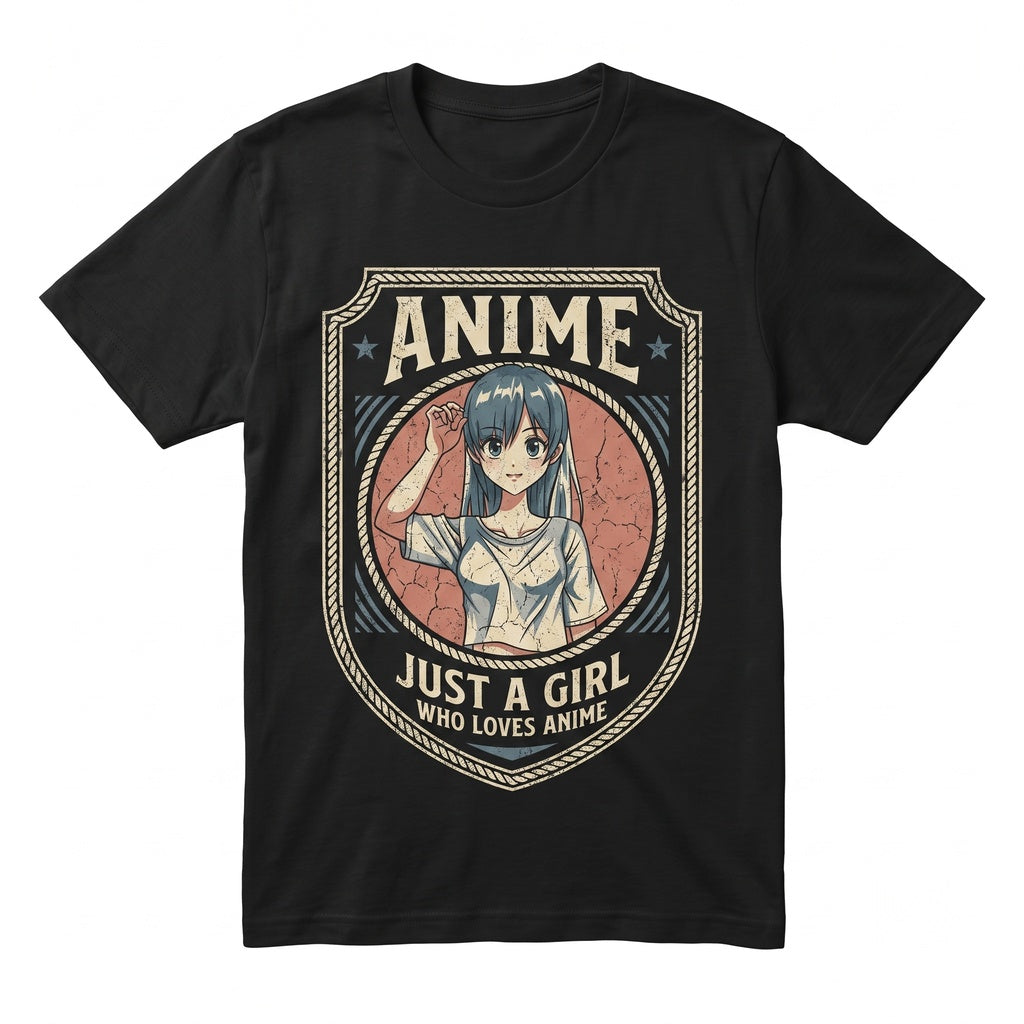 Just A Girl Who Loves Anime Gift Japanese Manga Otaku Kawaii Gamer Cosplay Graphic Unisex TShirt