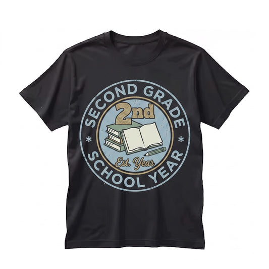 2nd Grade Teacher Blue Polka Dots Cottagecore Back to School First Day Unisex TShirt