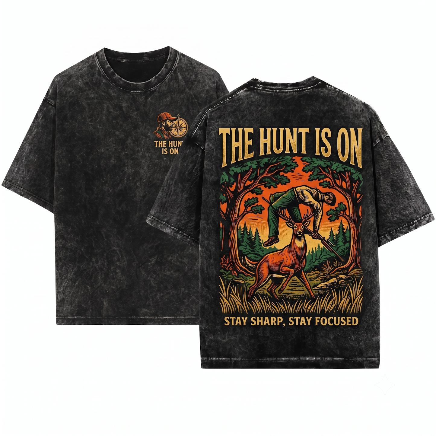 Retro Anti Hunting Deer Shirt Stop Hunting Vegan Activist Wildlife Protection Protest Unisex Heavyweight Garment-Dyed T-Shirt