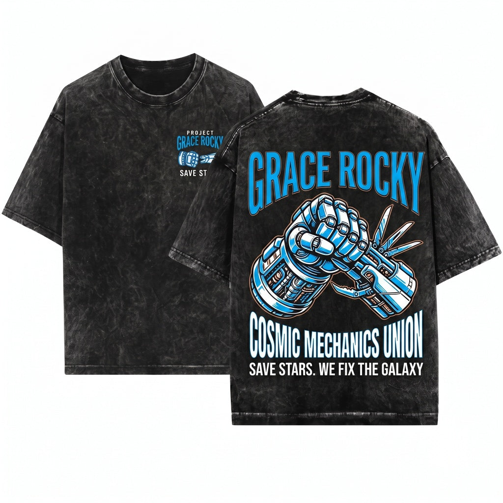 Project Hail Mary Grace Rocky Embroidered Fist Bump Sci Fi Movie Fan Apparel Sweatshirt Gift Unisex Wash T-Shirt
