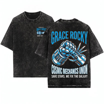 Project Hail Mary Grace Rocky Embroidered Fist Bump Sci Fi Movie Fan Apparel Sweatshirt Gift Unisex Wash T-Shirt