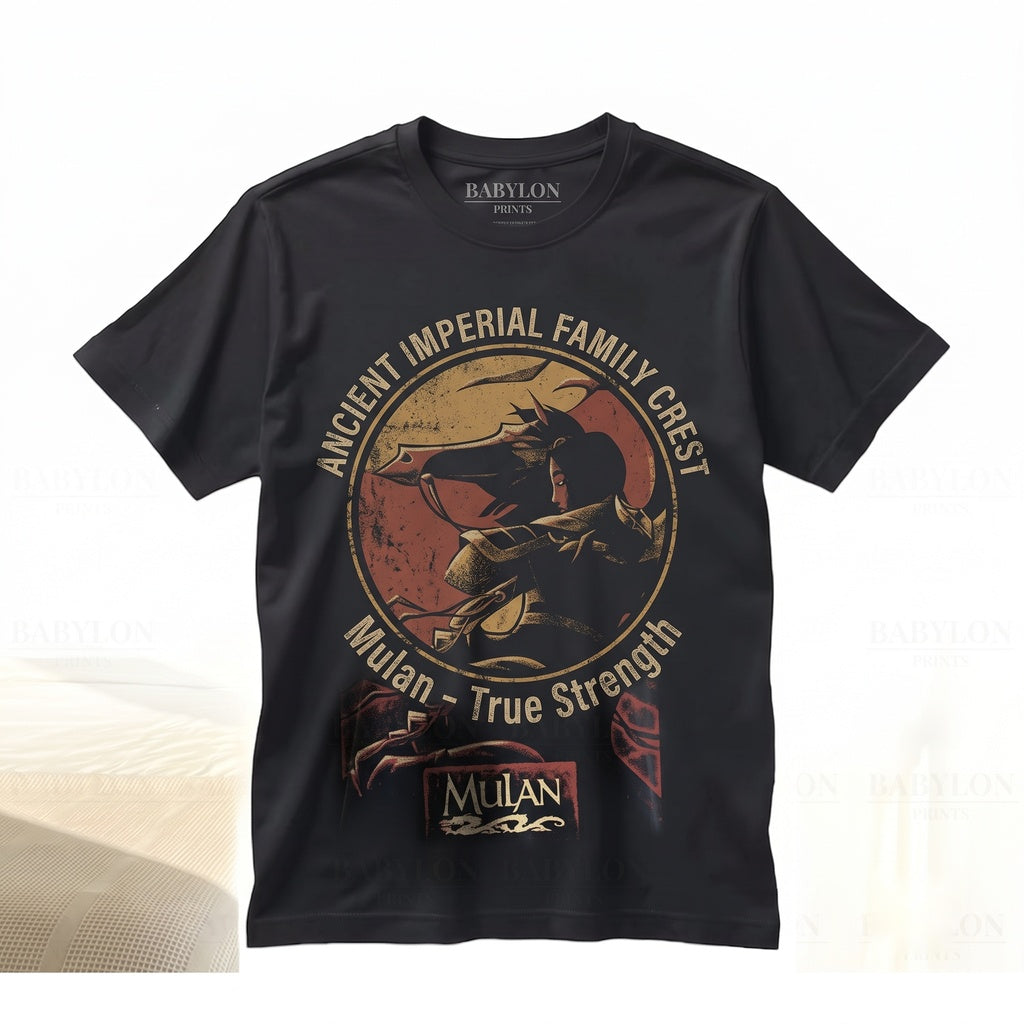 Vintage Chinese Warrior Princess Mushu Dragon Theme Park Vacation Family Graphic Apparel Gift Unisex TShirt