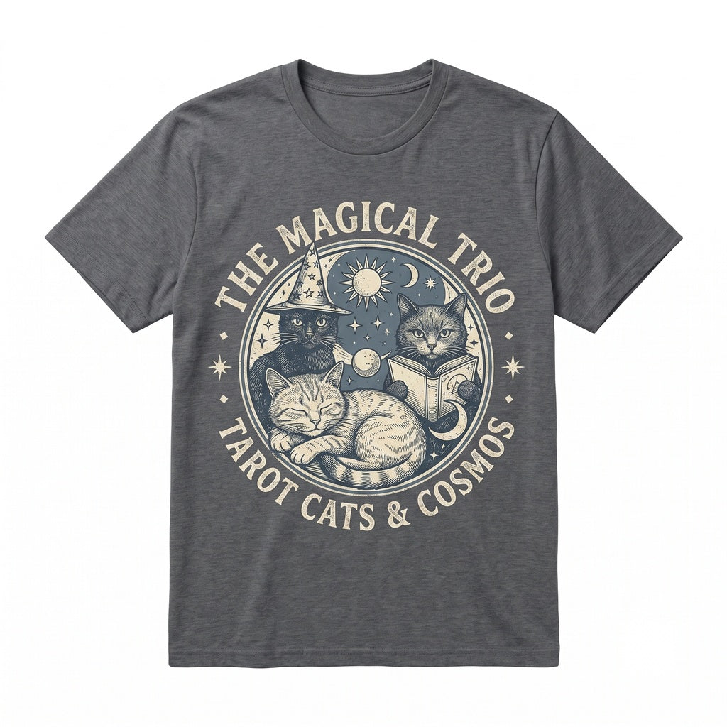 Witchy Black Cat Tarot Card Gothic Halloween Occult Lover Gift Unisex TShirt