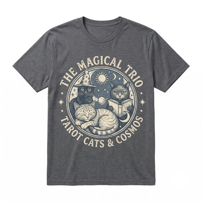Witchy Black Cat Tarot Card Gothic Halloween Occult Lover Gift Unisex TShirt
