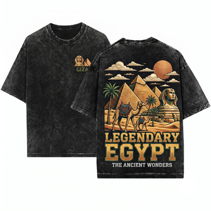Africa Ancient Egyptian Pyramids History Archaeology Travel Culture Gift Graphic Tee Unisex Wash T-Shirt