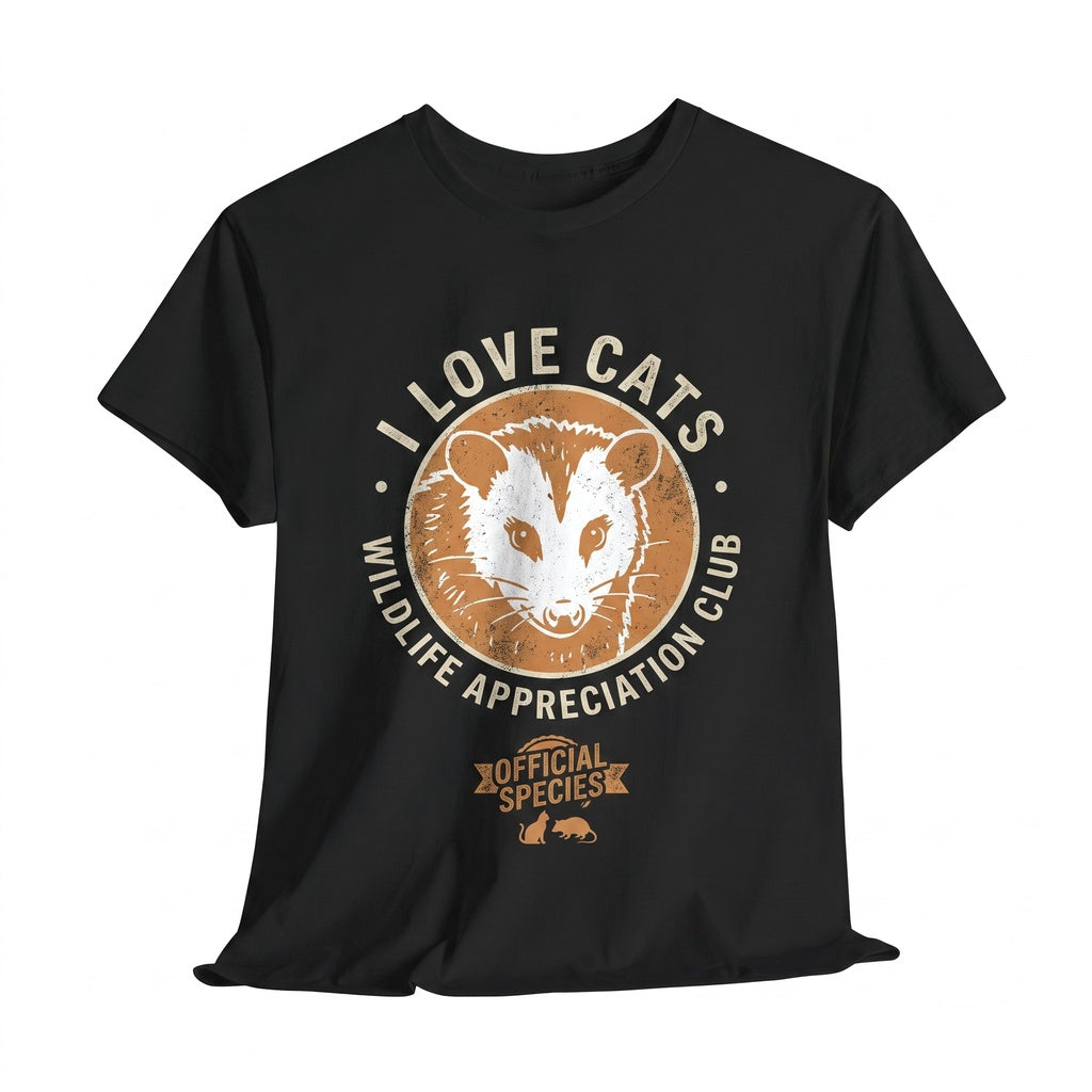 Funny I Love Cats Opossum Possum Graphic Retro Vintage Sarcastic Meme Gift Unisex TShirt