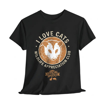 Funny I Love Cats Opossum Possum Graphic Retro Vintage Sarcastic Meme Gift Unisex TShirt