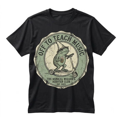 Funny Frog Drinking Iced Coffee Playing Piano Music Band Chorus Teacher Back To School Cute Graphic Unisex TShirt
