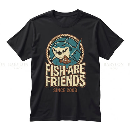 Vintage Clownfish Ocean Adventure Family Vacation Graphic Bruce Shark Movie Travel Apparel Unisex TShirt