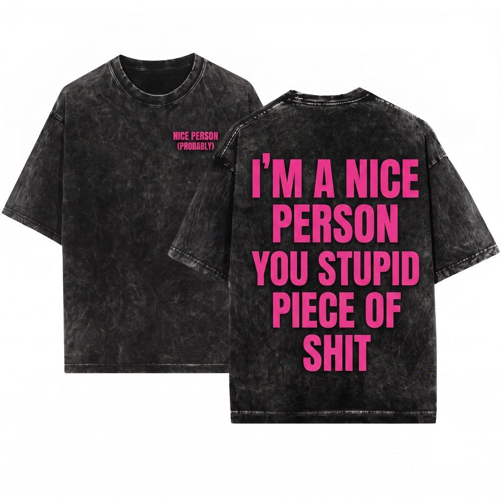 Funny Sassy Pink Graphic Trucker Snapback Hat Cap Unisex Wash T-Shirt