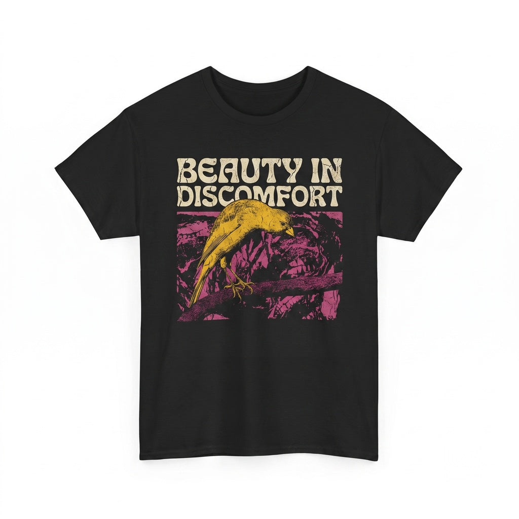 There Is Beauty In Discomfort Vintage Japanese Bird Aesthetic Graphic Top Unisex TShirt