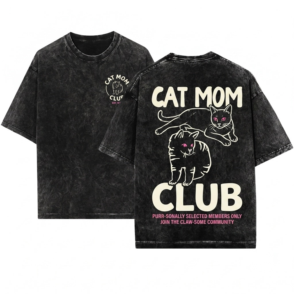 Funny New Cat Mom Fur Mama Lover Gift For Unisex Wash T-Shirt