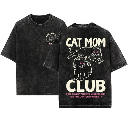 Funny New Cat Mom Fur Mama Lover Gift For Unisex Wash T-Shirt