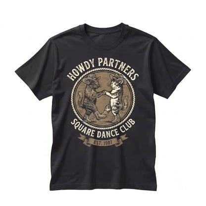Funny Cowboy Dancing Cat Graphic Western Country Meme Lover Gift Unisex TShirt