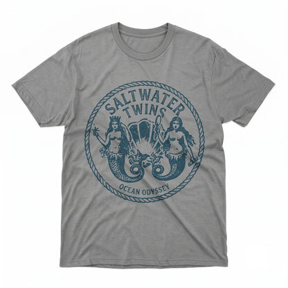 Twin Mermaids Ocean Fantasy Graphic Cotton Unisex TShirt