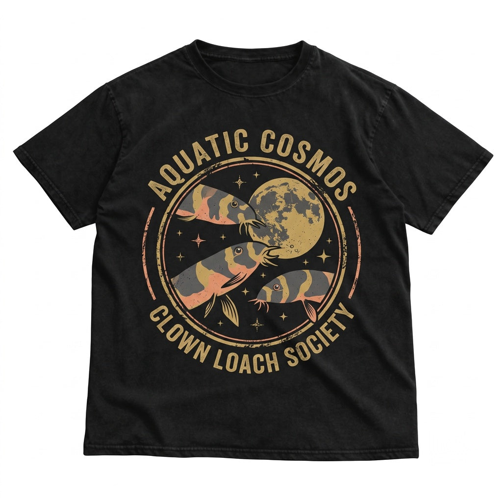 Vintage Three Kuhli Loach Moon Pangio Semicincta Galaxy Fish Graphic Retro Aquarium Hobbyist Aquatic Pet Lover Gift Unisex TShirt