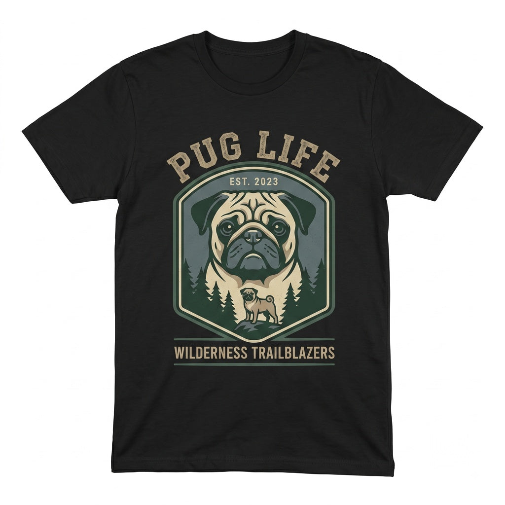 Vintage Pug Howling at Full Moon Retro 90s Graphic Funny Dog Mom Gift Apparel Unisex TShirt