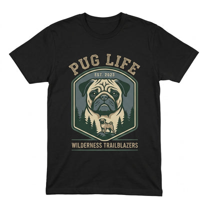 Vintage Pug Howling at Full Moon Retro 90s Graphic Funny Dog Mom Gift Apparel Unisex TShirt