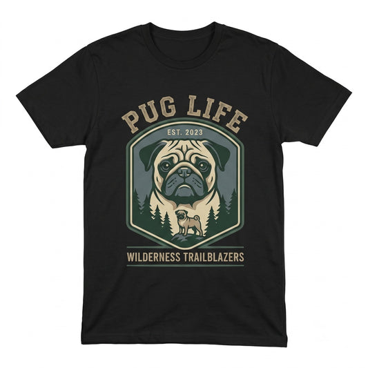 Vintage Pug Howling at Full Moon Retro 90s Graphic Funny Dog Mom Gift Apparel Unisex TShirt