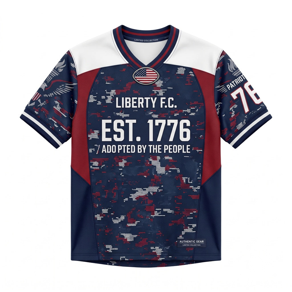 Unisex Football Fan Jersey - Stitched Lightweight Breathable Mesh Game Day Athletic Shirt
