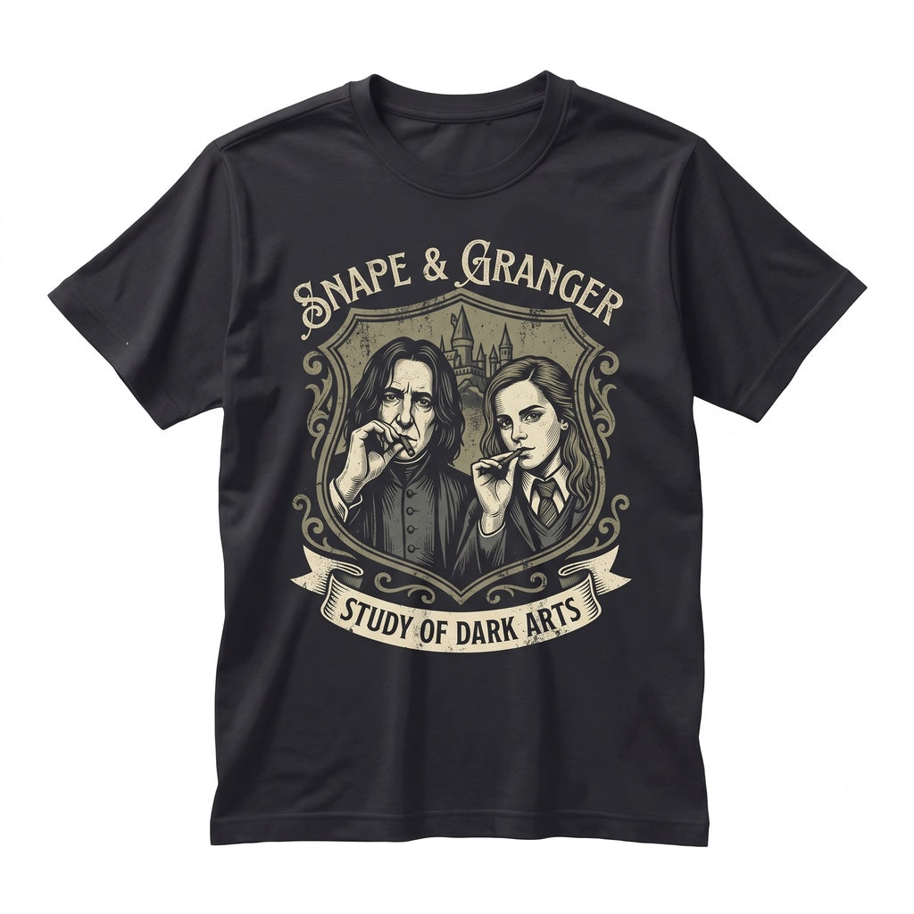 Potions Master Professor & Bright Witch Wizardry Magic Book Illustration Funny Meme Graphic Apparel Unisex TShirt