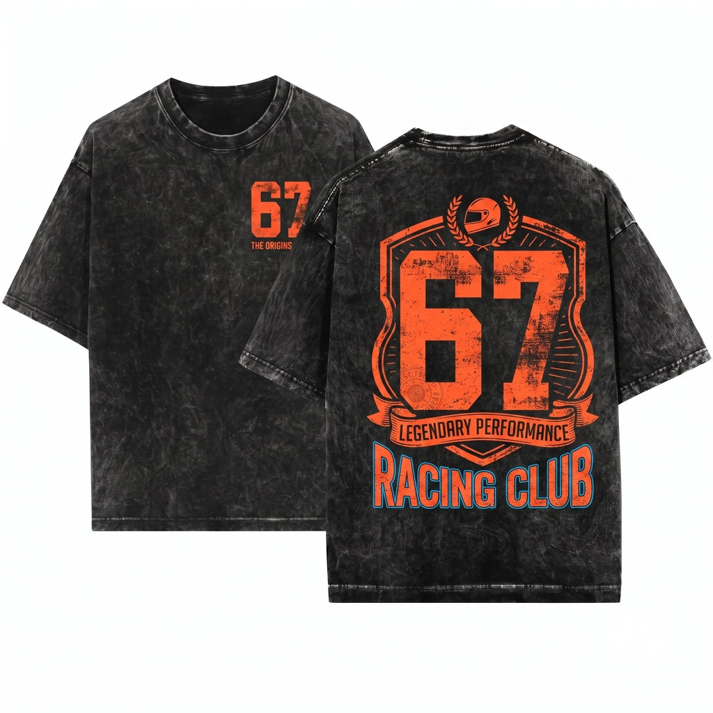 6 7 Funny Trendy Six Seven Meme Graphic Varsity Unisex Wash T-Shirt