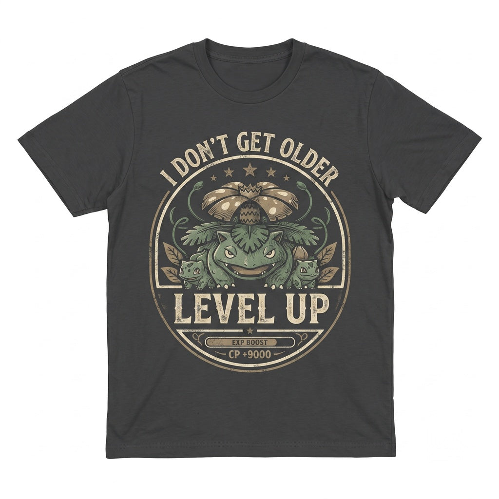 Level Up Birthday Gamer Monster Evolution Fire Type Back to School Graphic Unisex TShirt