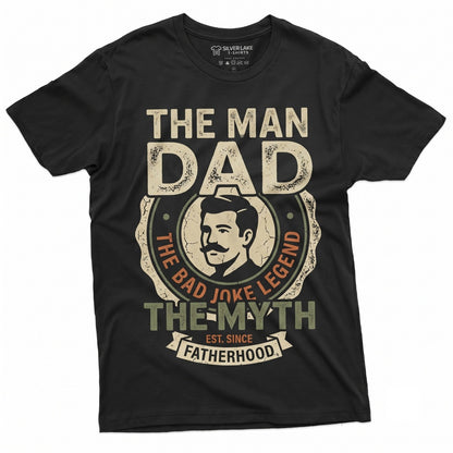 Funny Dad Joke The Man Myth Fathers Day Bad Humor Christmas Gift For Him Unisex TShirt