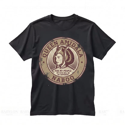 Oversized Queen Padmé Amidala Retro Naboo Royalty Vintage Sci-Fi Graphic Unisex TShirt