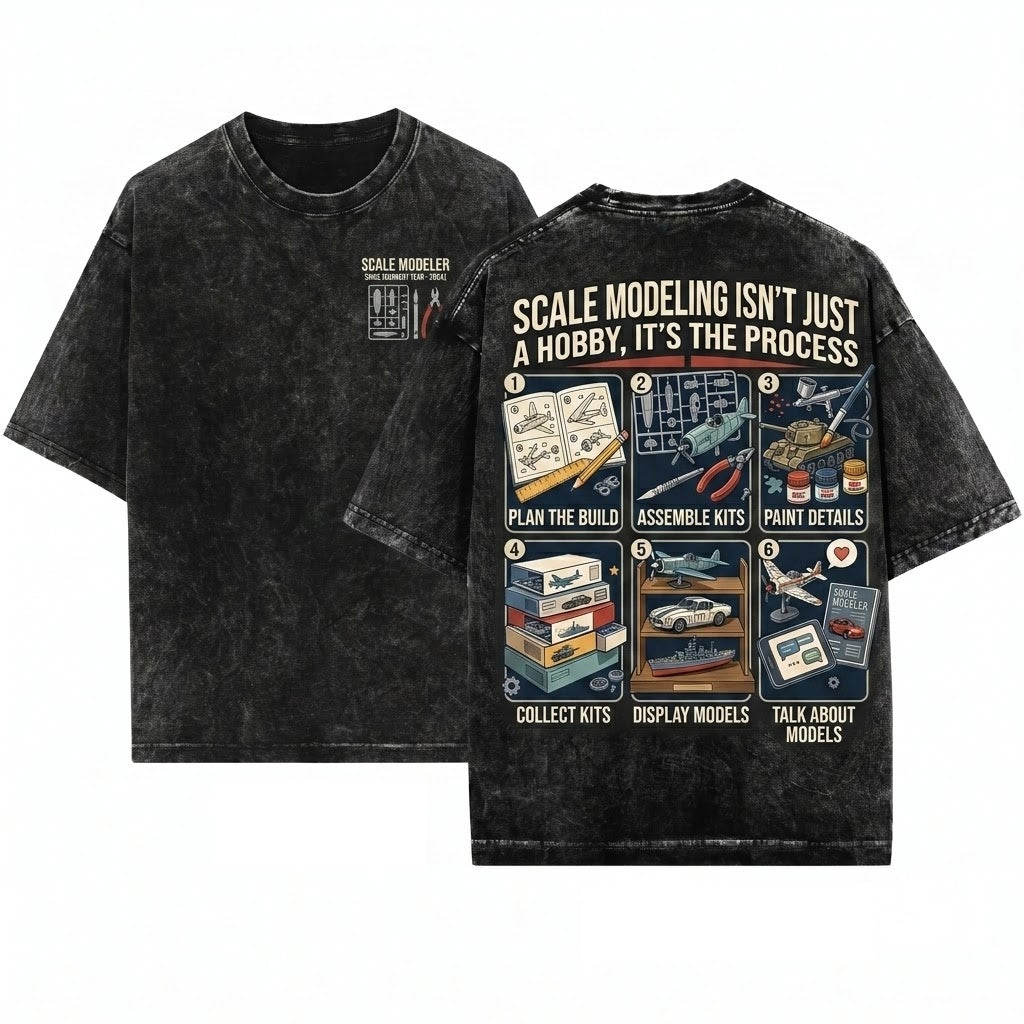 Things I Do In My Spare Time Scale Modeler Hobbyist Apparel Unisex Wash T-Shirt
