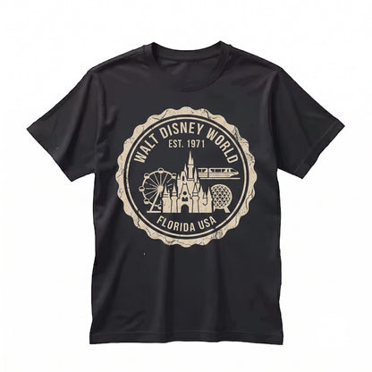 Retro Magic Theme Park Castle Graphic Family Vacation Mouse Couple Vintage Unisex TShirt