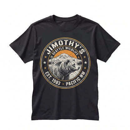 Jimothy Seattle Viral Funny Round King Vintage Pacific Northwest Wildlife Graphic Unisex TShirt