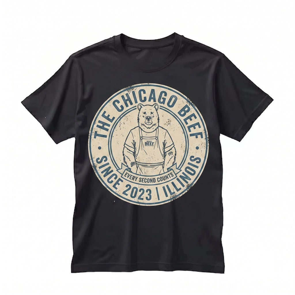 Original Beef Chicago Retro Restaurant Bear Graphic Unisex TShirt