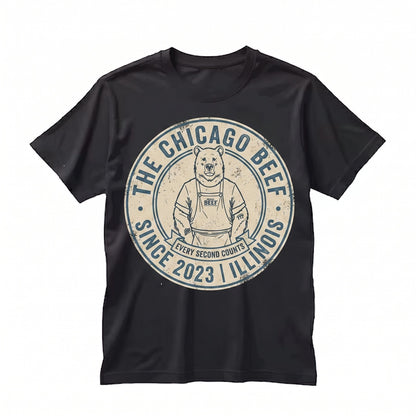 Original Beef Chicago Retro Restaurant Bear Graphic Unisex TShirt