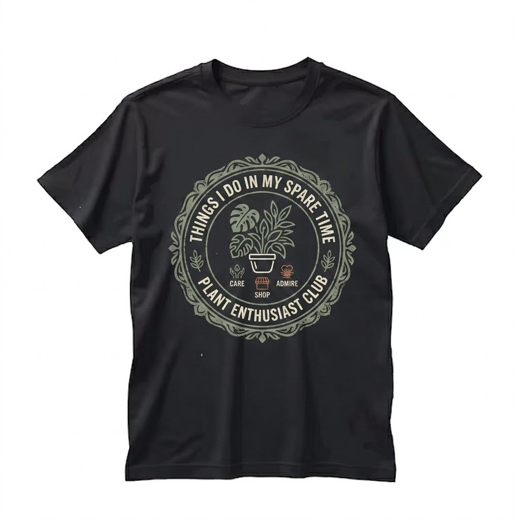 Houseplant Lover Moss Green Botanical Propagation Graphic Unisex TShirt