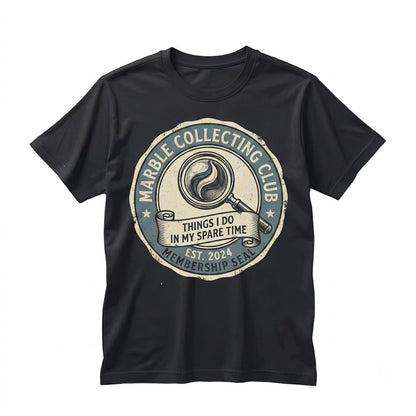 Vintage Distressed Marble Collector Graphic Illustration Retro Glass Toy Unisex TShirt