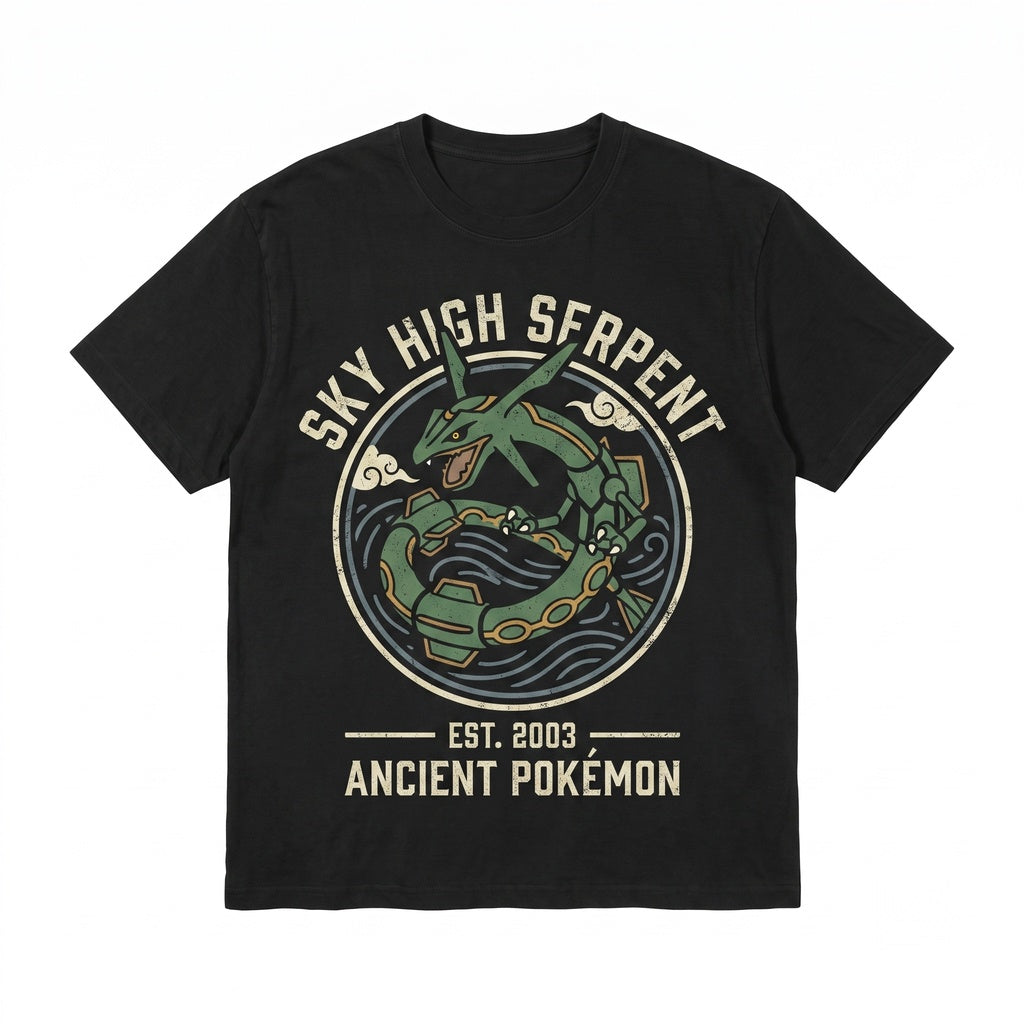 Vintage Green Sky Dragon Graphic Retro Acid Washed Oversized Anime Manga Gamer Gift Unisex TShirt