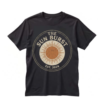 Sunburst Graphic Boho Vintage Cotton Apparel Unisex TShirt