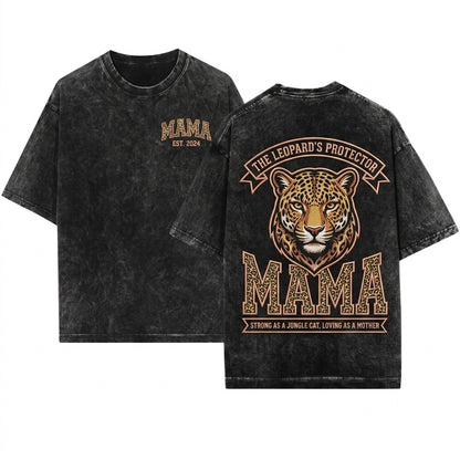 Leopard Print Mama Mothers Day Gift for Her Unisex Wash T-Shirt