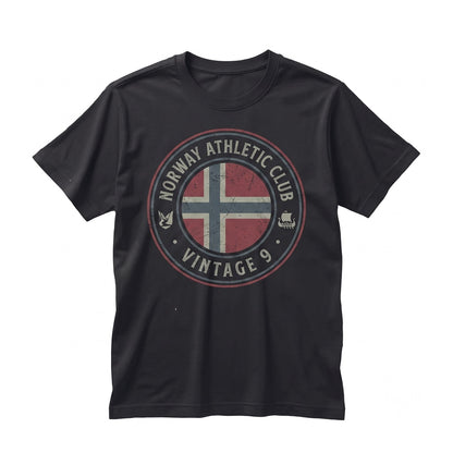 Retro Norway Soccer Number 9 Flag Vintage Graphic Fan Game Day Apparel Unisex TShirt