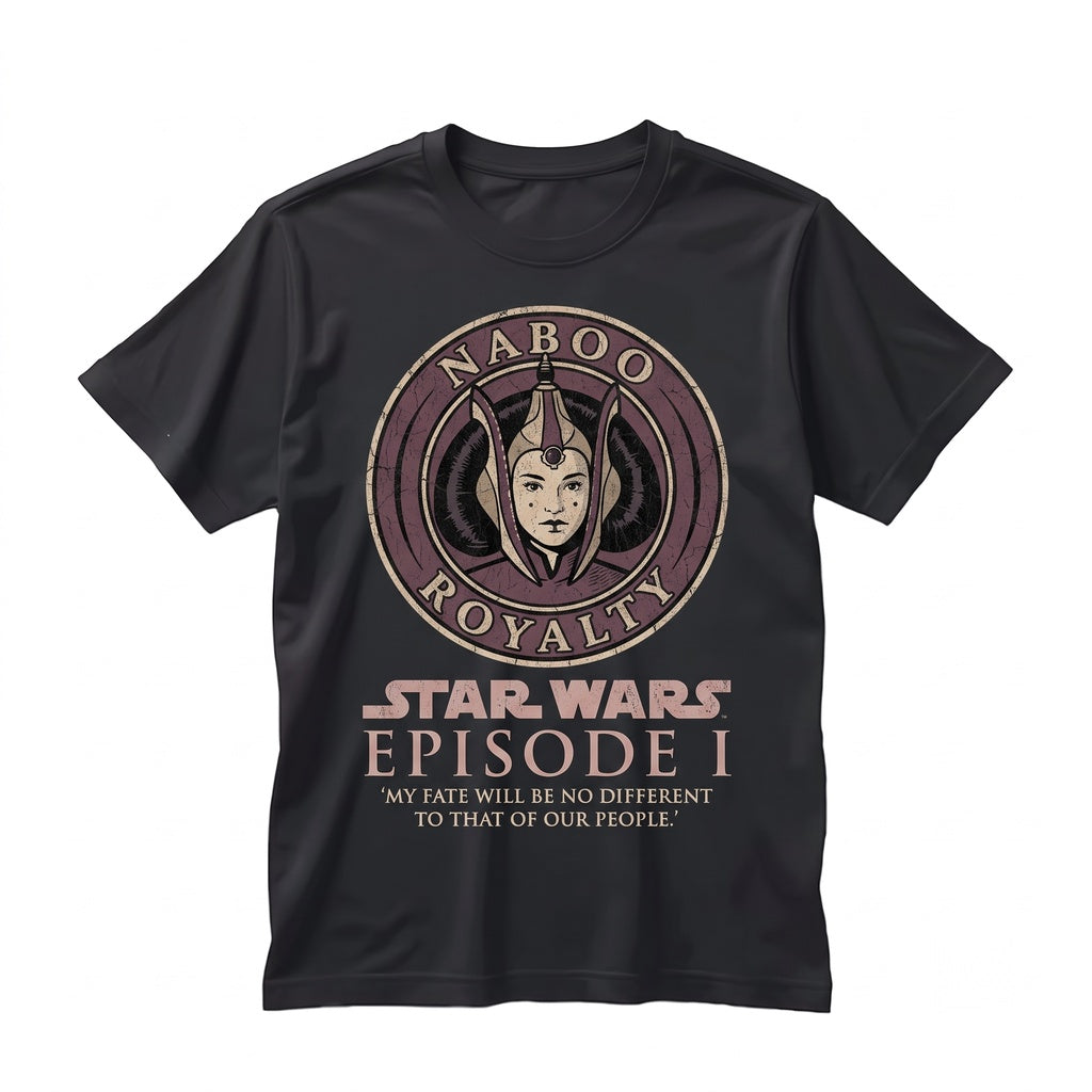 Oversized Queen Padmé Amidala Retro Naboo Royalty Vintage Sci-Fi Graphic Unisex TShirt