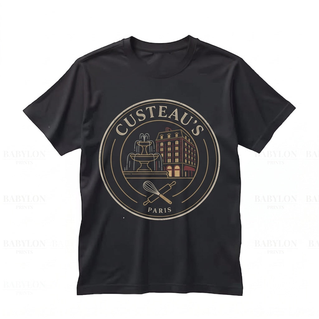 Vintage French Bistro Little Chef Paris Cooking Ratatouille Graphic Unisex TShirt