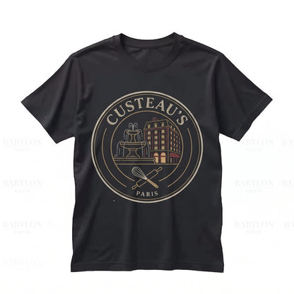 Vintage French Bistro Little Chef Paris Cooking Ratatouille Graphic Unisex TShirt